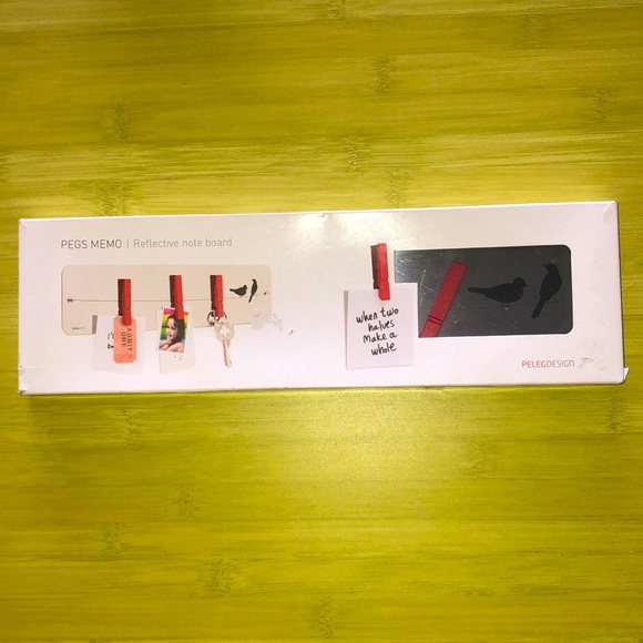 2 for 1! Magnetic metal reflective memo note board bird wire design with magnets - Picture 6 of 7